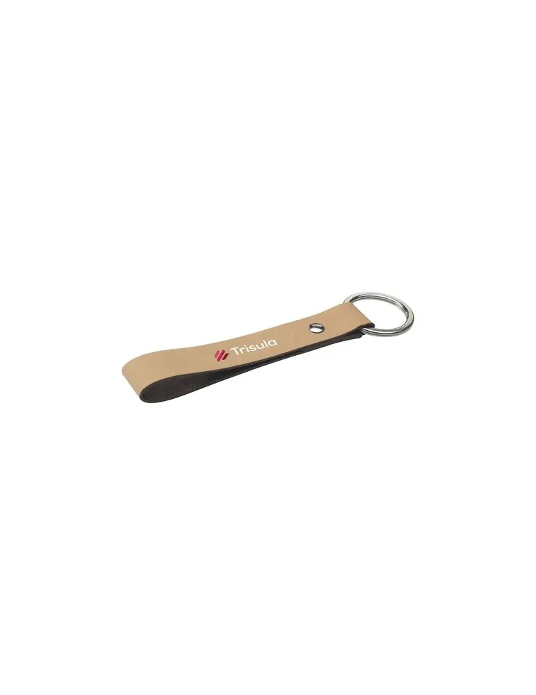 Recycled Leather Keyring porte-clés cadeau client original