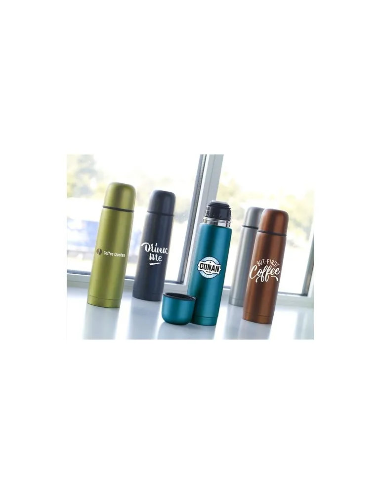 Frosted Bottle RCS Recycled Steel 500 ml bouteille goodies publicitaire événementiel