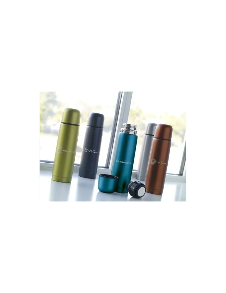 Frosted Bottle RCS Recycled Steel 500 ml bouteille objet promotionnel éco-responsable