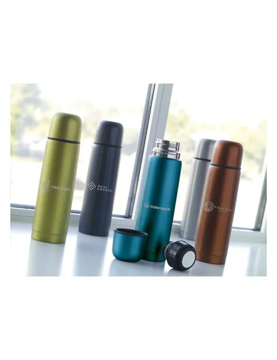 Frosted Bottle RCS Recycled Steel 500 ml bouteille marquage laser ultra précis