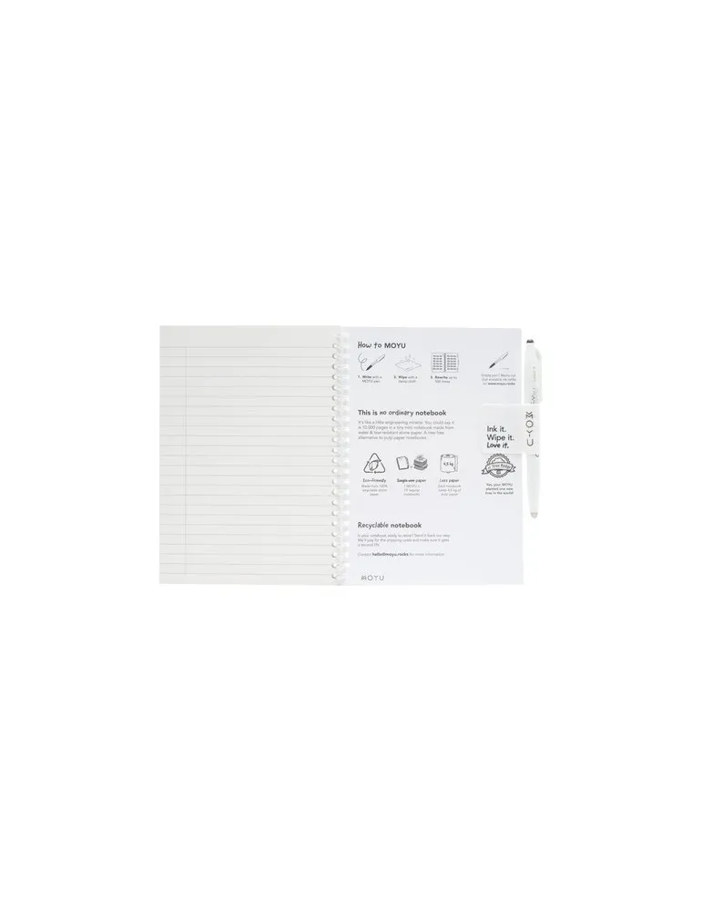 MOYU Erasable Stone Paper Notebook SoftCover 18 pages objet promotionnel éco-responsable