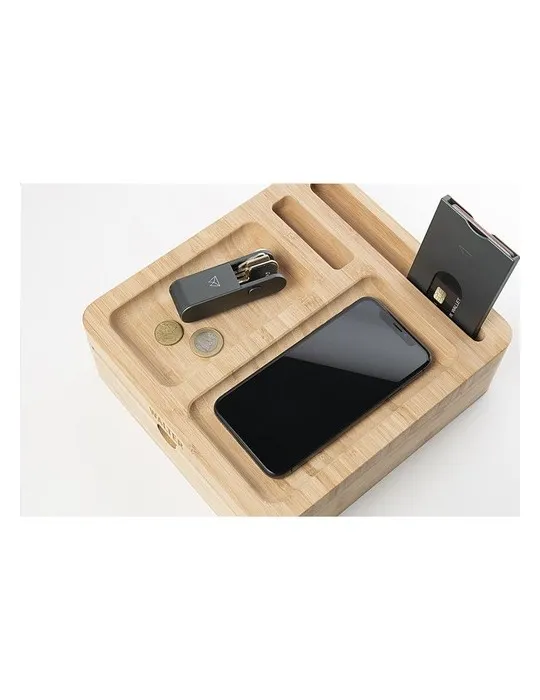 Walter Bamboo Big Dock 15W organisateur et chargeur personnalisable avec votre logo