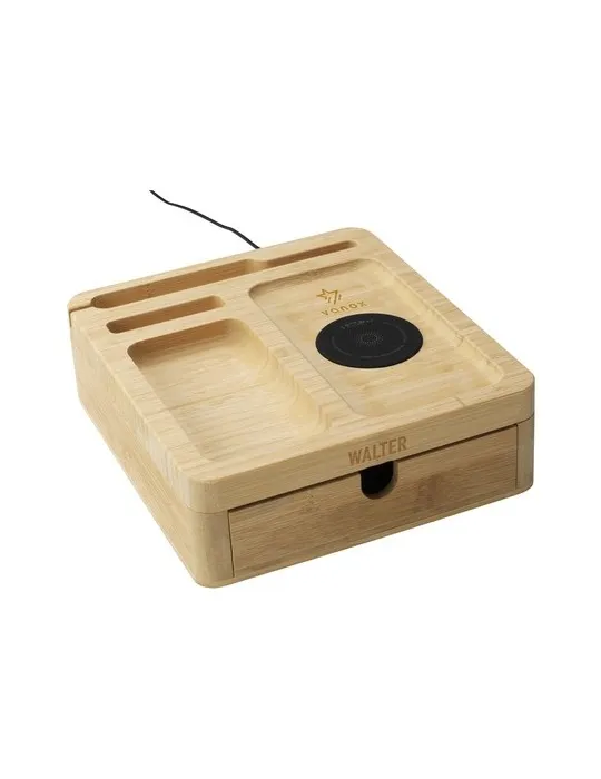 Walter Bamboo Big Dock 15W organisateur et chargeur marquage laser ultra précis