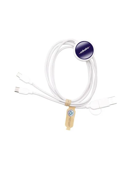 Charging Cable RCS Recycled ABS-TPE câble de charge objet publicitaire robuste