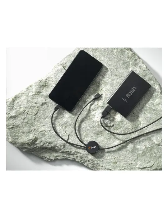 Charging Cable RCS Recycled ABS-TPE câble de charge cadeau collaborateur premium