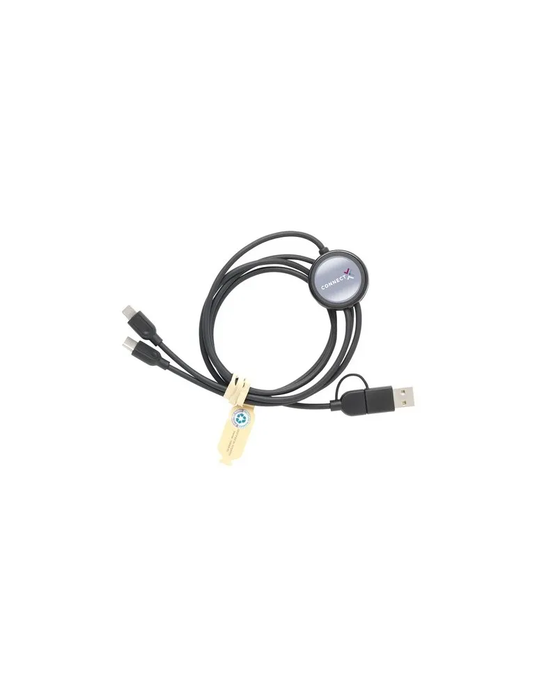 Charging Cable RCS Recycled ABS-TPE câble de charge goodies entreprise design