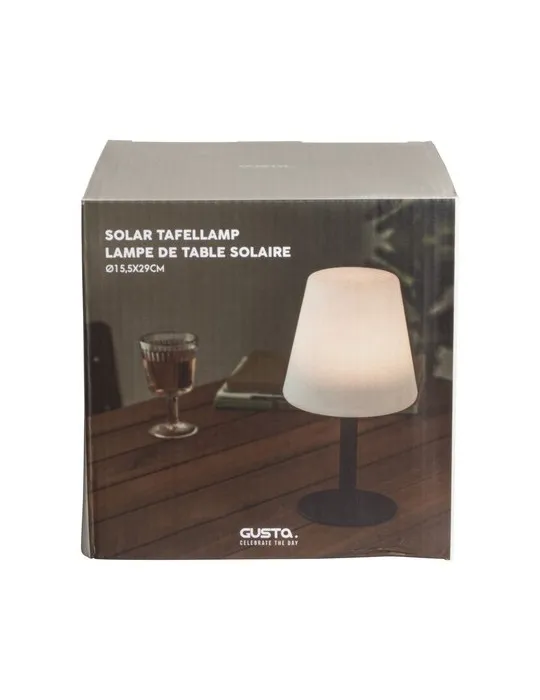 Gusta Lampe de table solaire personnalisable avec votre logo