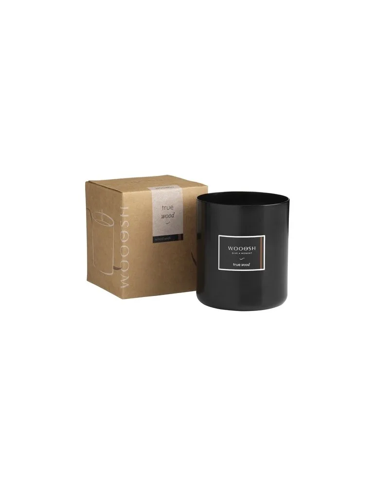Wooosh Scented Candle True Wood bougie parfumée marquage laser ultra précis