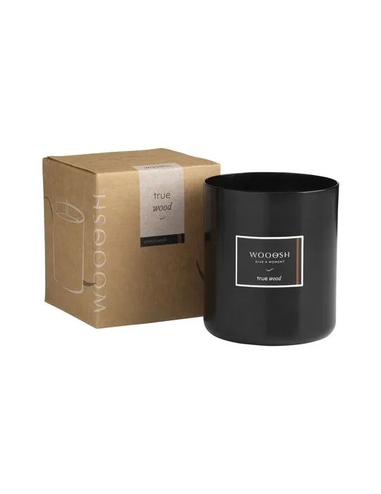 Wooosh Scented Candle True Wood bougie parfumée marquage laser ultra précis