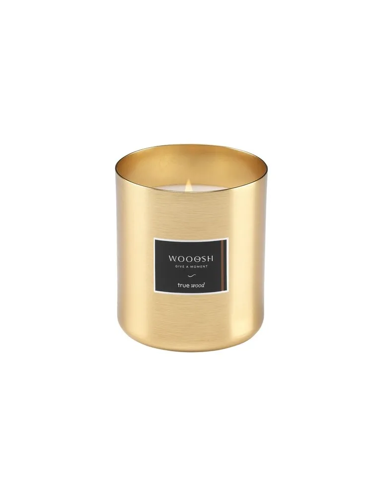 Wooosh Scented Candle True Wood bougie parfumée personnalisable avec votre logo
