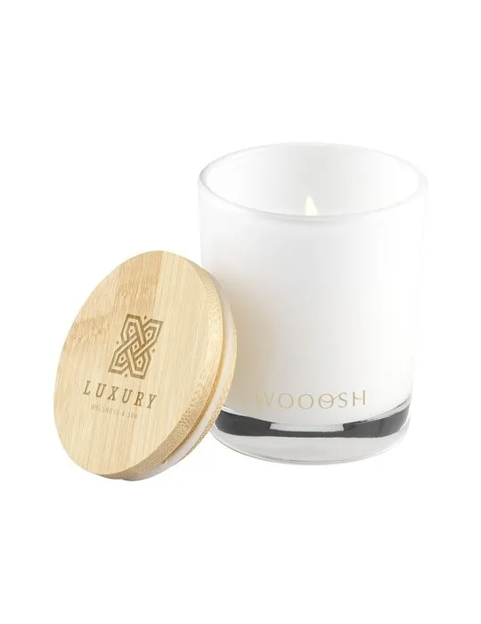 Wooosh Scented Candle Sweet Vanilla bougie parfumée cadeau client original