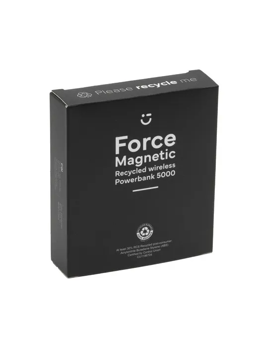 Force Magnetic RCS Recycled Wireless Powerbank 5000 marquage couleur éclatante