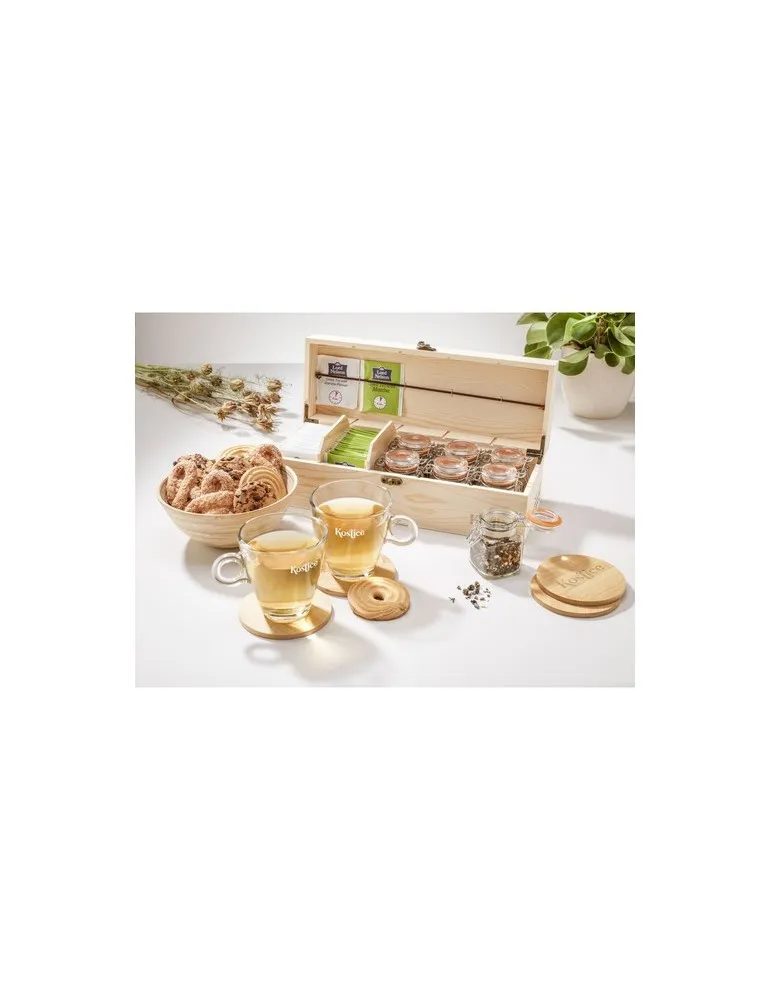 Bamboo Coaster Set sous-verres marquage laser ultra précis