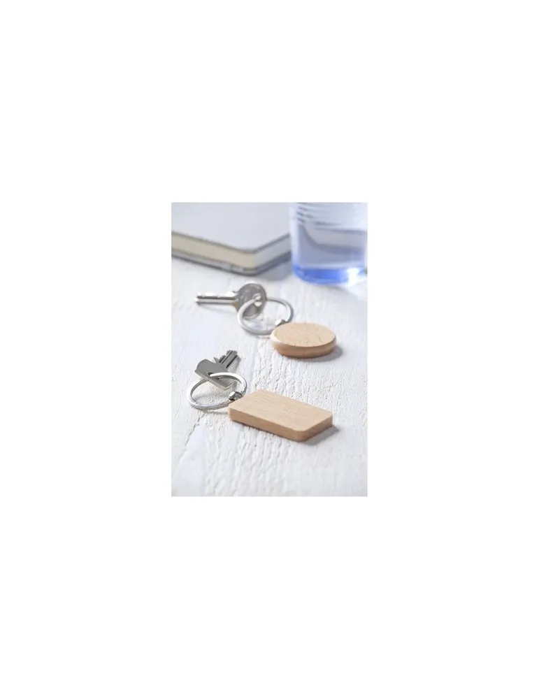 WoodKey Circle porte-clés personnalisable avec votre logo