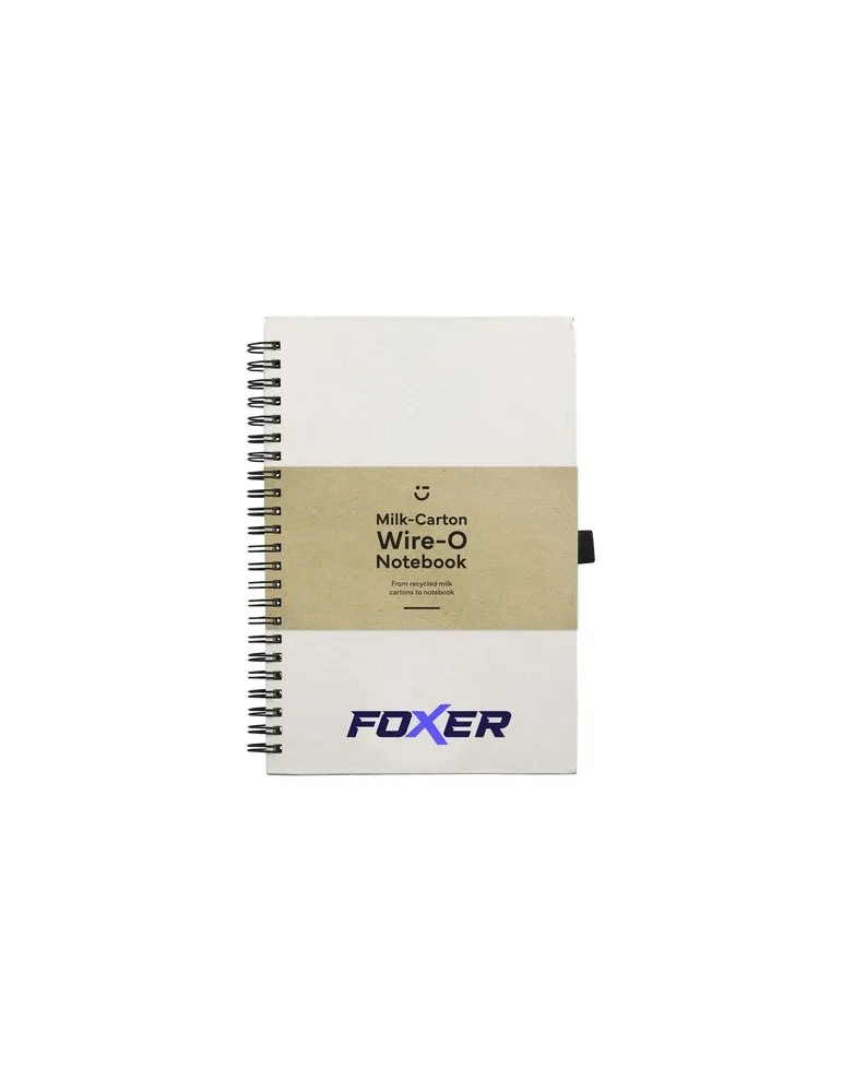Milk-Carton Wire-O Notebook A5 bloc-notes objet promotionnel éco-responsable