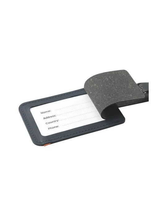 Recycled Leather Luggage Tag 'étiquette de bagage