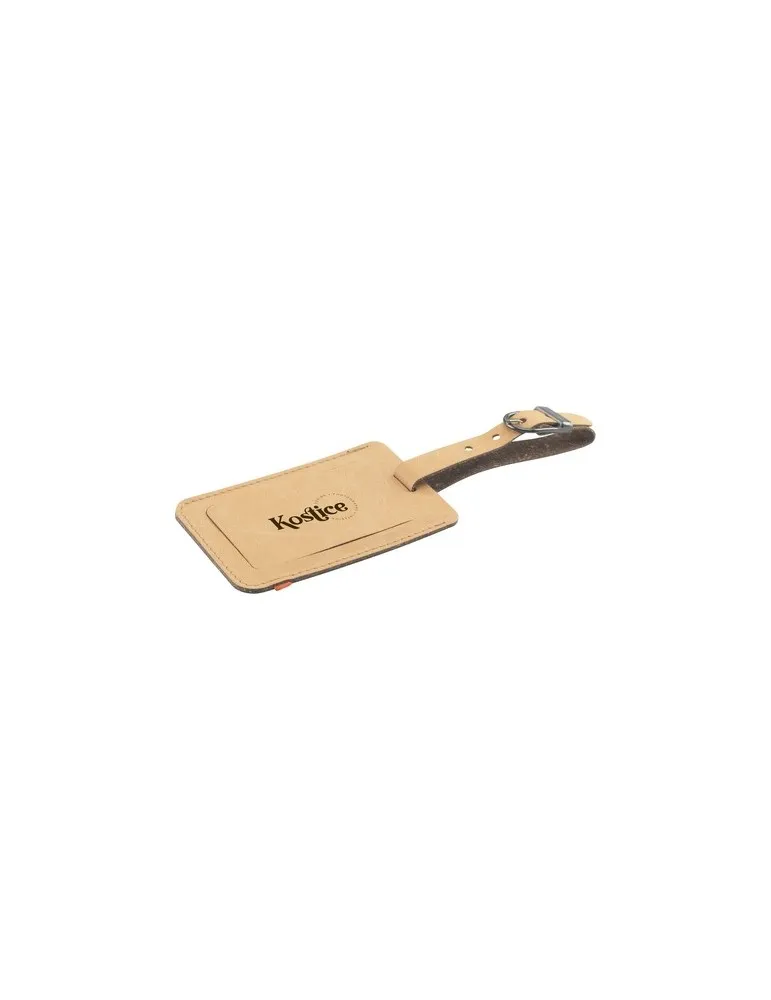 Recycled Leather Luggage Tag 'étiquette de bagage