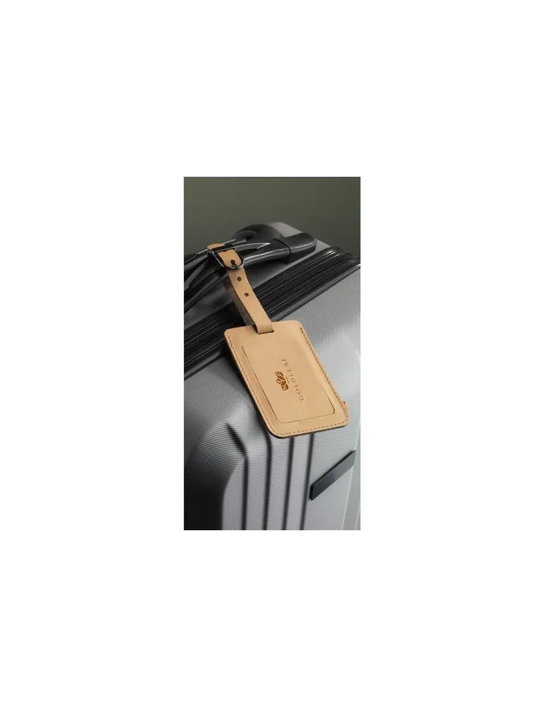 Recycled Leather Luggage Tag 'étiquette de bagage