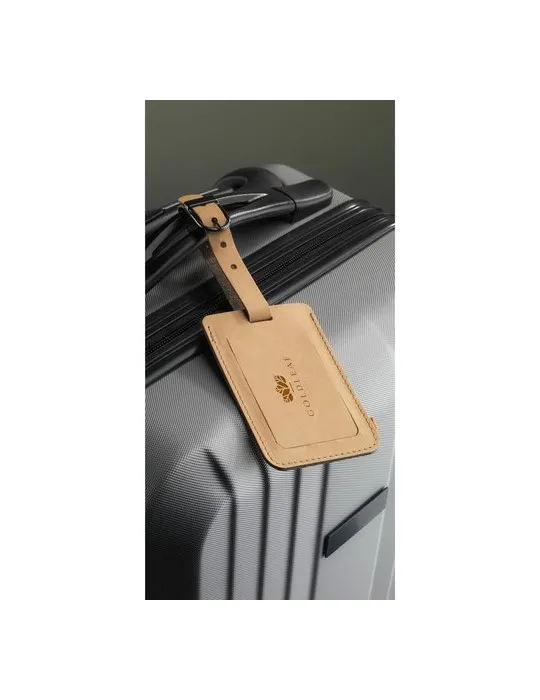 Recycled Leather Luggage Tag 'étiquette de bagage