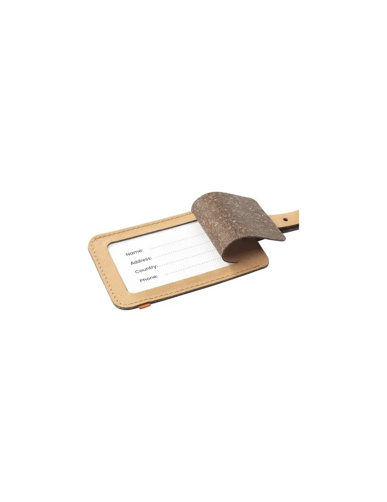 Recycled Leather Luggage Tag 'étiquette de bagage