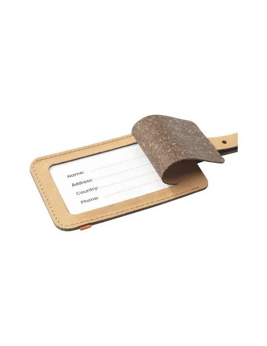 Recycled Leather Luggage Tag 'étiquette de bagage