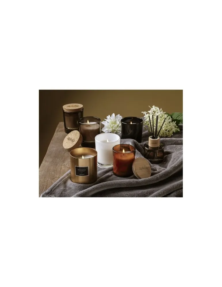 Wooosh Scented Candle Musk Peach bougie parfumée personnalisable avec votre logo