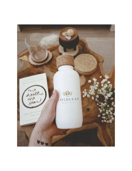 EcoBottle 650 ml d'origine végétale - fabriquée en EU objet promotionnel éco-responsable