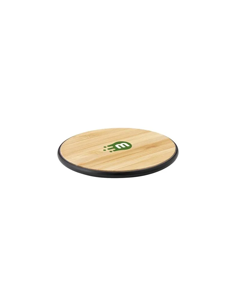 Bamboo 10W Wireless Charger chargeur rapide cadeau entreprise pas cher