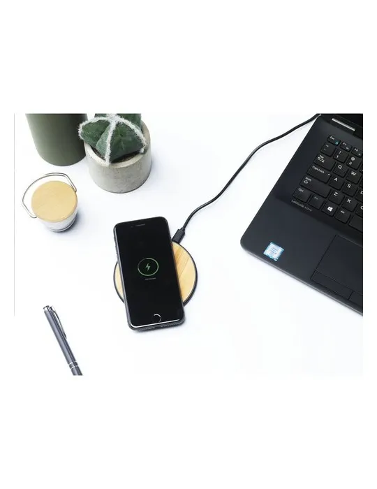 Bamboo 10W Wireless Charger chargeur rapide impression haute définition