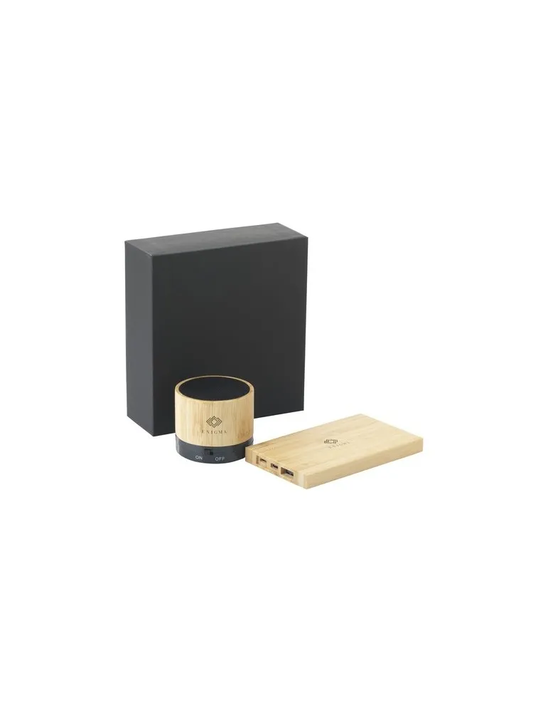 PowerBox Bamboo coffret personnalisable avec votre logo