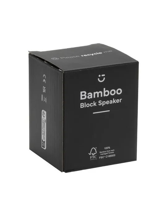 Bamboo Block Speaker avec chargeur sans fil