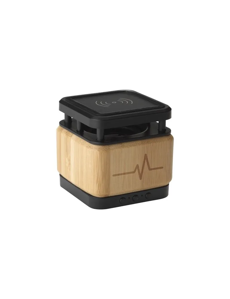 Bamboo Block Speaker avec chargeur sans fil