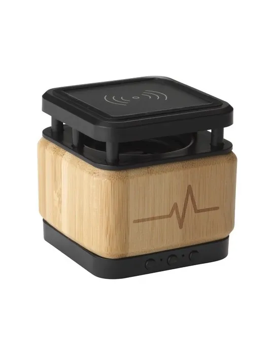 Bamboo Block Speaker avec chargeur sans fil