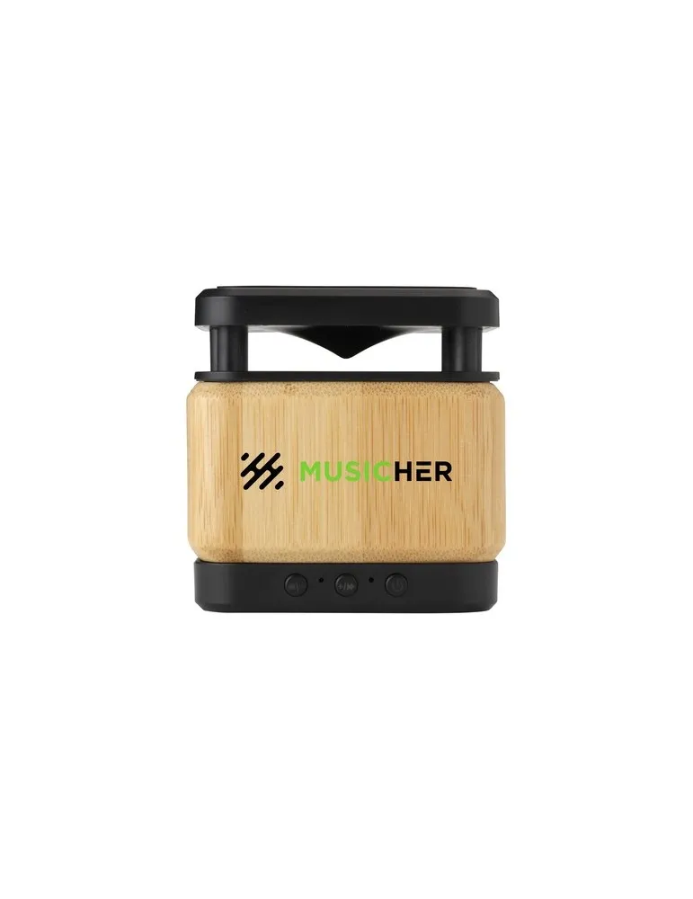 Bamboo Block Speaker avec chargeur sans fil