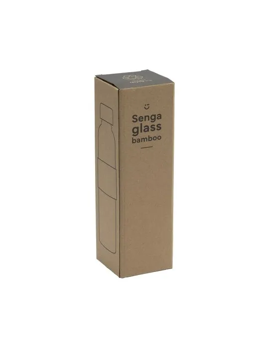 Senga Glass Bamboo 500 ml bouteille cadeau entreprise pas cher