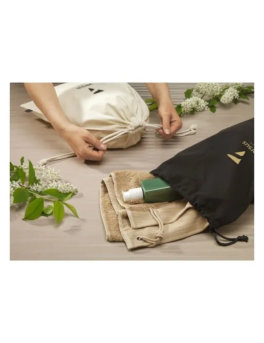Gift Pouch Naturel GRS Recycled Cotton (150 g/m²) L