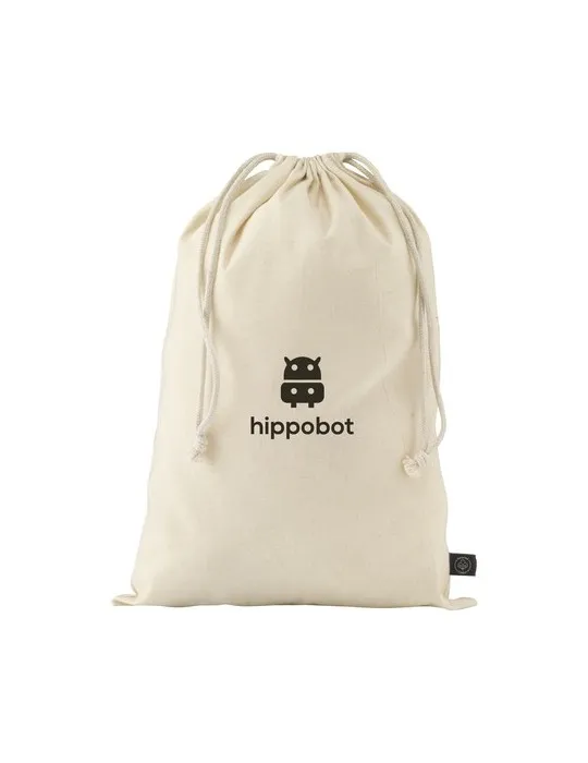 Gift Pouch Naturel GRS Recycled Cotton (150 g/m²) L