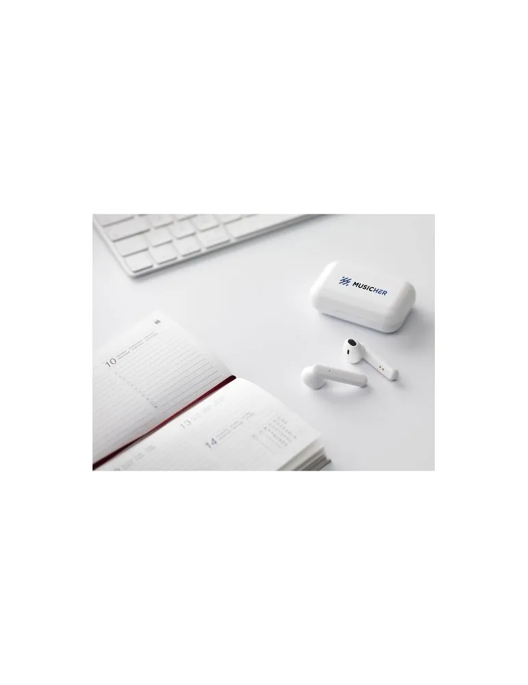 Sensi TWS Écouteurs sans fil dans un étui de charge cadeau collaborateur premium