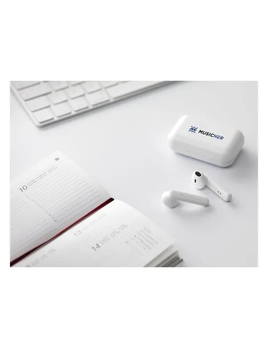 Sensi TWS Écouteurs sans fil dans un étui de charge cadeau collaborateur premium