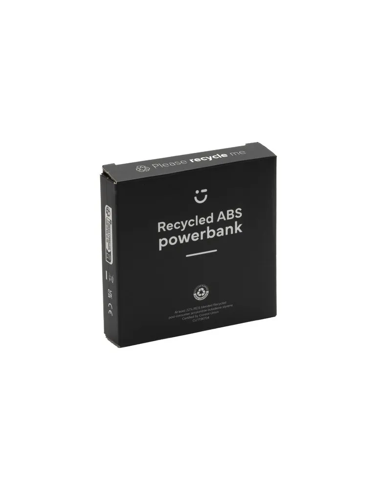 Compact 5000 RCS Recycled ABS Powerbank cadeau entreprise pas cher