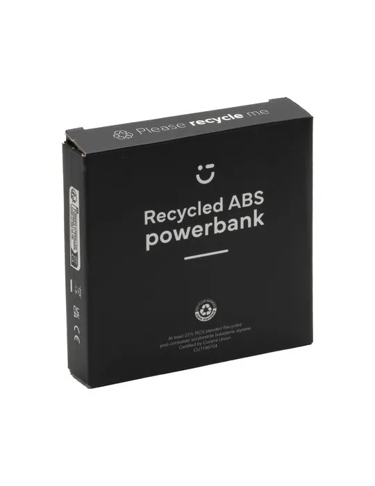 Compact 5000 RCS Recycled ABS Powerbank cadeau entreprise pas cher