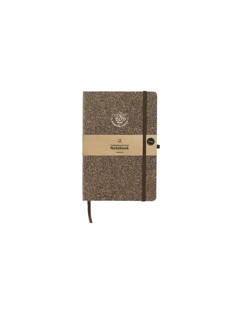 CoffeeGround Cork Notebook A5 marquage laser ultra précis