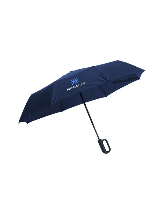 Carabiner RCS RPET parapluie pliable 21 inch personnalisable avec votre logo
