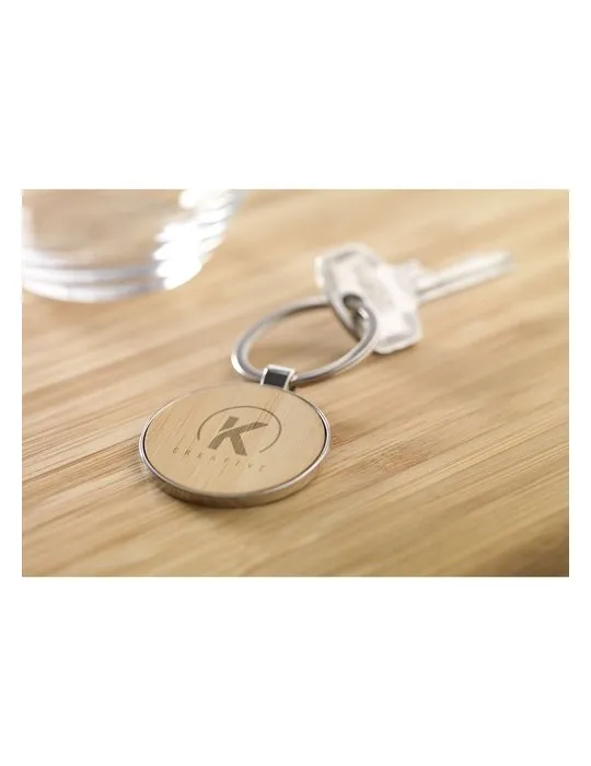 Bamboo Key Circle porte-clés impression haute définition