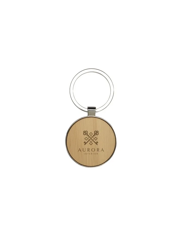 Bamboo Key Circle porte-clés marquage laser ultra précis