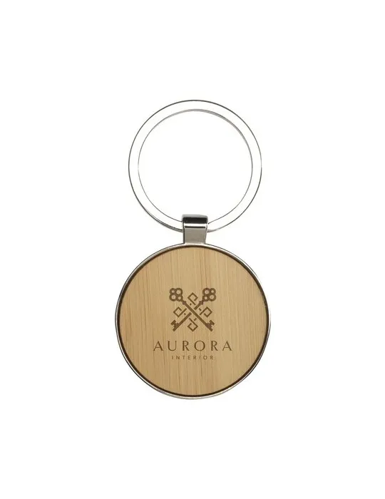 Bamboo Key Circle porte-clés marquage laser ultra précis