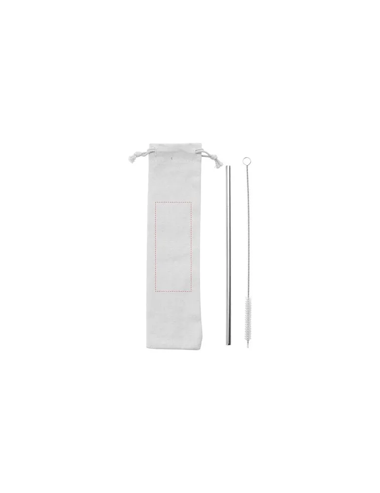 Reusable 1 piece ECO Straw Set paille acier inoxydable