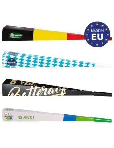 Grande trompette en carton