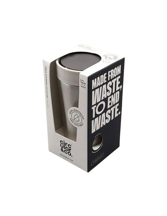 Circular&Co Recycled Stainless Steel Coffee Cup 340 ml accessoire événementiel unique