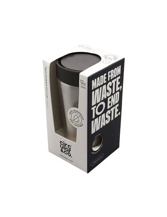 Circular&Co Recycled Stainless Steel Coffee Cup 340 ml marquage laser ultra précis